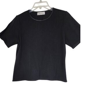 Casual Corner Annex Black Stretch Knit Sweater Women's Size Small